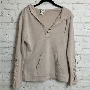 American Rag Lace Inset Sweater
